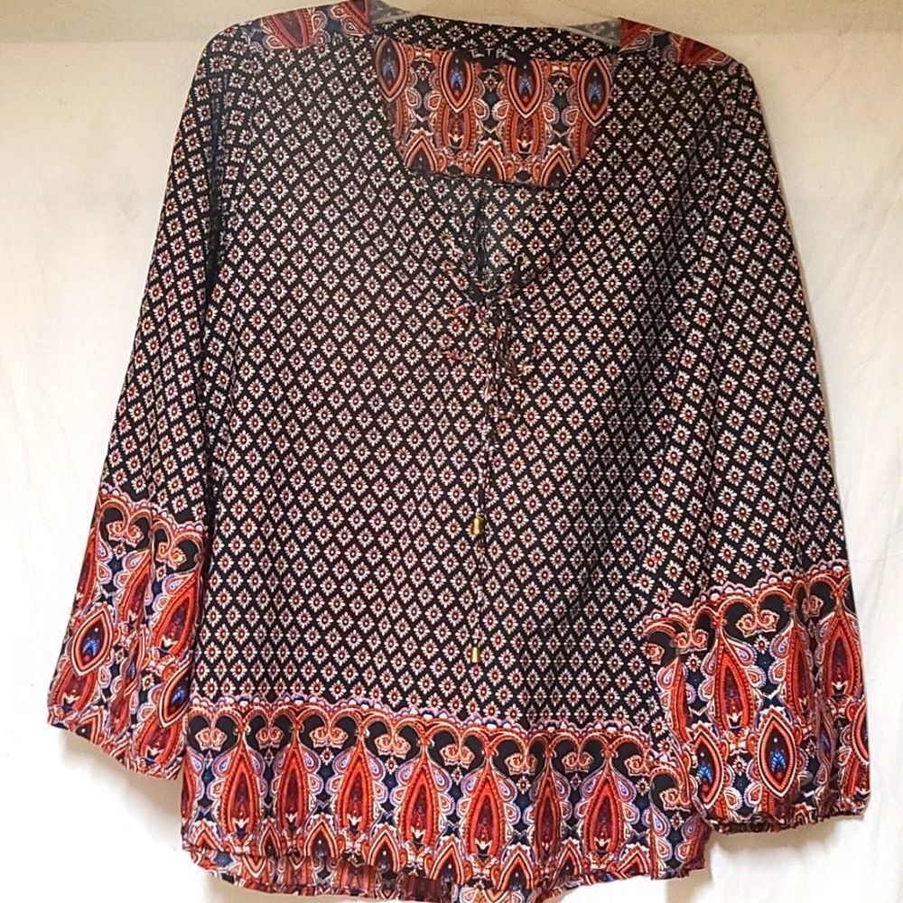 Time to bloom black floral print blouse